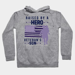 Purple Up For Military Kids Military Child Month - Veteran's Son Hoodie